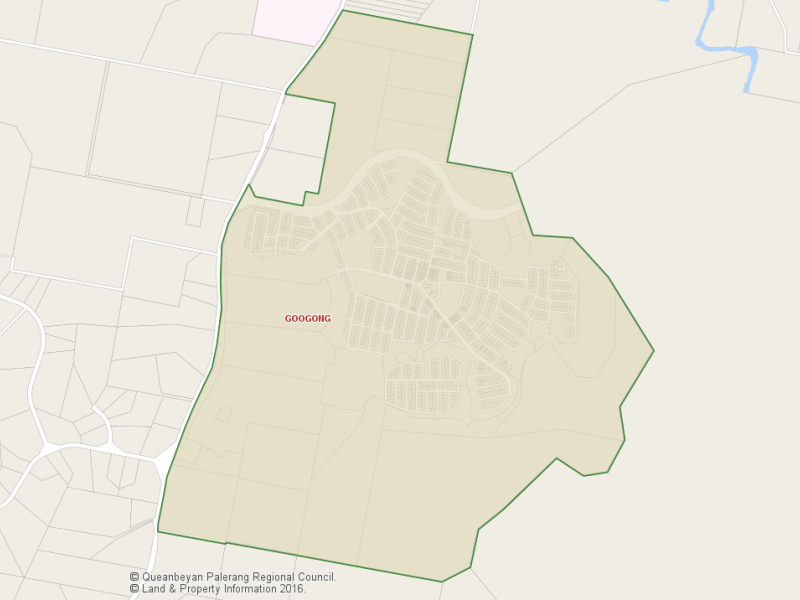 Map Of Googong   Residential And Business Categories