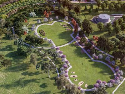 Aerial view Tralee parks